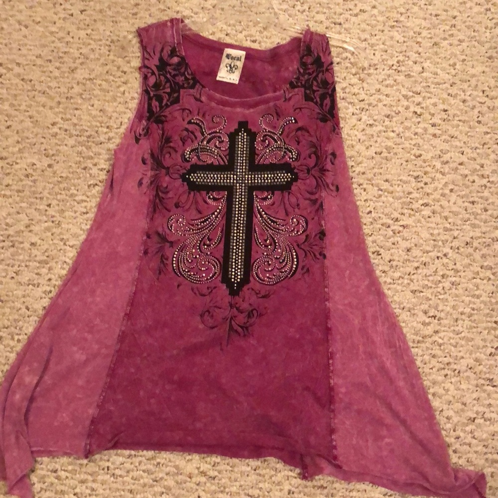 Embellished sleeveless tunic